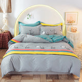 Triogift  High Quality Cotton Bedding Set Duvet Cover with Pillowcases Breathable Sweat-wicking Plenty of Sizes Available