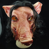 Triogift  Funny Halloween Scary Pig Head Mask Cosplay Party Horrible Animal Masks Horror Adult Costume Fancy Dress Accessories