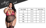 Triogift  Womens Plus Size Schoolgirl Lingerie Sexy Students  Roleplay Uniform Plaid Sheer Halter Teddy Tie Mini Skirt Club Costume Set