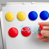 Triogift  80/6PCS Colorful Round Magnets Whiteboard Magnetic Particle Patch Fridge Magnetic Buckle for Office School DIY Crafts Supplies