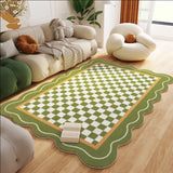 Triogift Carpets for Living Room Plaid Children Bedroom Fluffy Rug Home Decoration Cloakroom IG Floral Plush Mats ковер Tapete Tapis 러그