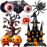 Triogift Halloween Balloons Inflatable Ghost Tree Pumpkin Terror Blood Eyes Skeleton men Spider Halloween Foil Balloons Party Decorations