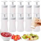 Triogift  Condiment Squeeze Bottles Sauce Dispenser Container Salad Dressing Ketchup Storage Jar BBQ Mustard Plastic Bottle Kitchen Tools