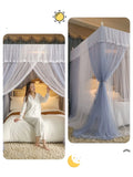 Triogift New Pirncess Lace Mosquito Net for Bed Square Romantic Curtain Bed Net Canopy Mosquito Tent Mesh