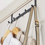 Triogift Over The Door 5 Hooks Home Bathroom Organizer Rack Clothes Coat Hat Towel Hanger Housekeeping Organizers Storage Hooks Holder