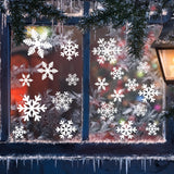 Triogift white Snowflake Electrostatic Wall Sticker Kid Room Christmas Decoration Window Sticker Decals Decals New Year Natal Home Decor