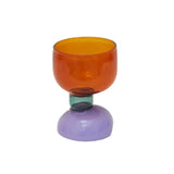 Triogift  -  1PC Color Funky Irregular goblet cocktail glass drinking glasses shot glasses set champagne glass BPA free Glass cup 6.7oz