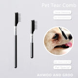 Triogift  Pet Facial Cleaning Comb Removes Tear Stains Eye-poop Comb Dog Hair Repair Scissors Cat Hair Comb Pet Clean Supplies Accessories