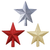 Triogift  Christmas Tree Top Star Ornament Merry Christmas Decorations Shiny Gold Powder Five-pointed Star New Year's Ornament