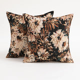 Triogift 2PCS Oil Painting Style Flower Throw Pillow American Country French Cushion Sofa Pillow Square Bed Decorative Cushion Cover