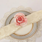 Triogift  1pc Flower Napkin Rings for Wedding Table Decoration Pearl Rose Flower Napkin Ring Festival Party Home Decoration Ornaments