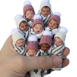 Triogift  Simulation Baby Newborn Pvc Ornament Handle Toy  Finger Doll Real Clothes Random