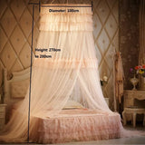 Triogift Luxury Brand Mosquito Net Double Bed Princess Palace Style Red Wedding Lace Bed Curtain Canopy Bed Curtain Hanging Mosquiteiro