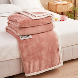 Triogift  New Milk Velvet Autumn Winter Blanket for Bed Thick Flannel Weighted Blankets Soft Comfortable Warm Plush Blankets for Bed Sofa