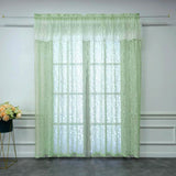 Triogift Green Double Layer Lace Sheer Curtain for Living Room Partition Drape Window Porch Sliding Door Study Blinds