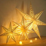 Triogift  Hollow Star Hanging Pendants Christmas Decoration 2024 for Home Navidad Natal Noel Gifts Christmas Ornaments New Year 2025