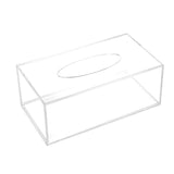 Triogift Clear Acrylic Tissue Box Holder Simple Rectangular Paper Napkin Cointainer Oragnizer For Car Home End Table Household Supplies