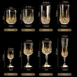 Triogift  -  French imported luxury CDA whisky glass gold crystal red wine cup high-end wine cup gift box set