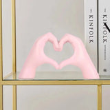 Triogift 1pc Gesture Decoration, Heart Finger Statue Modern Art Sculpture Personalized Home Decor