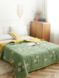 Triogift Water Washed Cotton Air Conditioner Duvet, Daisy Printed Soft Duvet, Mechanical Cleaning in Summer