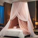 Triogift Hanging Dome Mosquito Net Bed Canopy Romantic Shading Double Layer Bed Valance Anti-mosquito Home Textiles Bedcover Curtain