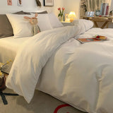 Triogift Minimalist Series Bedding Set, 1 Duvet Cover, 1 Flat Sheet, 2 Pillowcases, Ultimate Comfort and Style!