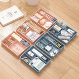 Triogift Desk Drawer Organizer Desk Sundries Stationery Storage Box Bin Cosmetics Makeup Organizer Home Office Drawer Divider Container