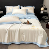 Triogift  Summer Quilt Simple Luxury Modal comforter Thin Bed Cover Bedding double-sided Quilt single bed  high quality