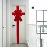 Triogift 24X33CM Hanging Door Bow Ribbon Big Red Bows for Wedding Christmas Holiday Front Door Party Home Decorations DIY Supplies