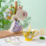 Triogift  -  1pc 450ml Rabbit Pattern Cup High Temperature Resistant Ceramic With Spoon Home Item Afternoon Tea Coffee Cup Mother's Day gift