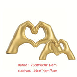 Triogift 1pc Gesture Decoration, Heart Finger Statue Modern Art Sculpture Personalized Home Decor