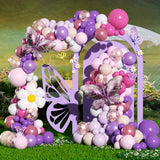 Triogift 1Set Daisy Butterfly Balloon wreath Arched Set Shower Birthday Party Wedding Decoration