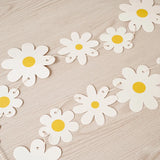 Triogift Daisy Banner Boho Daisy Flower Paper Garlands Hanging Hippie Party Banners Two Groovy Birthday Baby Shower 60s 70s Party Decor