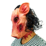 Triogift  Funny Halloween Scary Pig Head Mask Cosplay Party Horrible Animal Masks Horror Adult Costume Fancy Dress Accessories