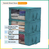 Triogift Large Capacity Clothing Storage Box Folding Non Woven Fabric Quilts Clothes Organizer Case With Zipper Organiseurs De Rangement