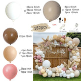 Triogift Boho Dusty Retro Pink Balloons Garland Arch Kit Bride Wedding Birthday Party Decoration Girls Baby Shower Rose Gold Ballon Chain