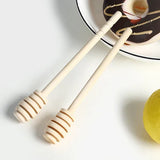 Triogift  10/50/100pcs Wooden Honey Spoon Honey Dipper Wood Stirrers Stick Honey Jar Stick Collect Dispense Coffee Stirring Tools Wed Gift