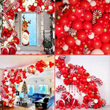 Triogift Christmas Balloon Garland Arch Kit White Red Gold Latex Balloon Christmas Candy Gift Box Star Foil Globos New Year Party Decor