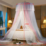 Triogift Foldable Princess Style Mosquito Net Hanging Dome Mosquito Net Home Girls Room Double Bed Mosquito Net Lace Gauze Curtain