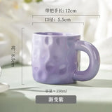 Triogift  -  1pc 350ml Original French Style Mug Ceramic Cup Household Dopamine Couple Water Cup Girl Office Coffee Mug Summer Drinkware