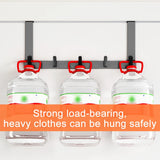 Triogift  Hooks Over The Door Bathroom Organizer Rack Durable Hanging Row Hook Holder Clothes Coat Hat Towels Hanger Storage 5/6/7 Hooks