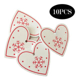 Triogift  10Pcs/Lot Christmas Wooden Ornaments DIY Xmas Tree Hanging Pendants Decoration For Home New Year Party Decor Supplies