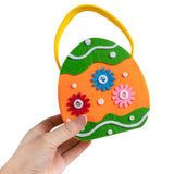 Triogift  Easter Bunny Ear Gift Bag Felt Egg Carrot Chick Treat Basket Candy Cookie Bag for Kids Favors Easter Party Decoration Supplies