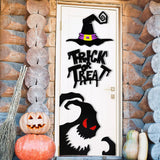 Triogift Halloween Decoration Room Door Stickers Window Decor Skeleton Hand Pumpkin DIY Devil Witch Hat Glass Window Stickers Ghost