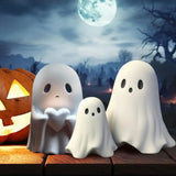 Triogift Halloween Middle Finger Ghost Decoration Cute Ghost Statue For Home Fireplace Decor Smooth Body Enhance Festive Atmosphere