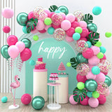 Triogift Tropical Hawaiian Balloon Garland Arch Kit Ballon Baby Shower Balloon Birthday Summer Hawaii Flamingo Party Decor Wedding Party