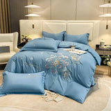 Triogift New Class a High Precision Cotton Brushed Embroidery Four-Piece Set Pure Cotton Bed Sheet Duvet Cover