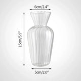 Triogift Decorative Flower Bottle Modern Mini Glass Vase for Flowers Transparent Bud Vase Designed for Living Room Decor Table Ornaments