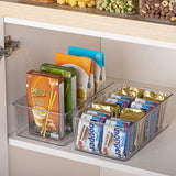 Triogift 4 Grids Refrigerator Organizer Bins Soda Can Beverage Transparent Fridge Kitchen Container Cabinets Holder Fresh Storage Box