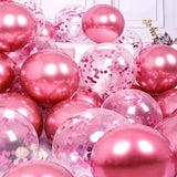 Triogift 20pcs Champagne Rose Gold Confetti Latex Balloons Birthday Party Decorations Kids Adult Girl Boy Baby Shower Wedding Supplies